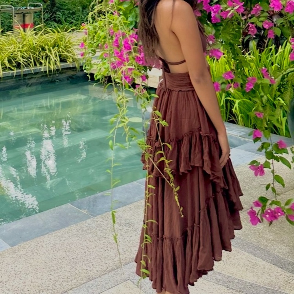 Free People Brown Layered Dress